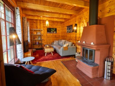 Le soir on apprécie toujours un bon feu de cheminée