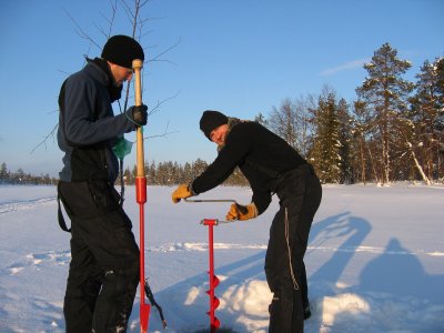 Eisfischen in Lappland
