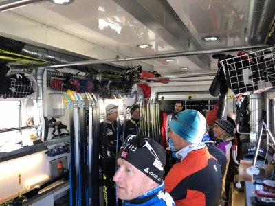 In Alex Harveys waxing truck