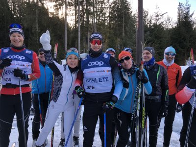 With Toni Livers and Dario Cologna