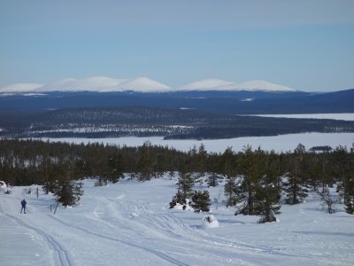 Vue sur les tunturis au loin !