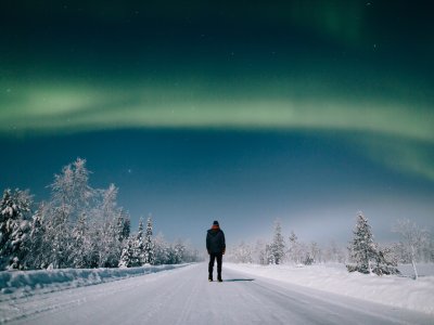 Aurores boréales sur le village d'Hossa !