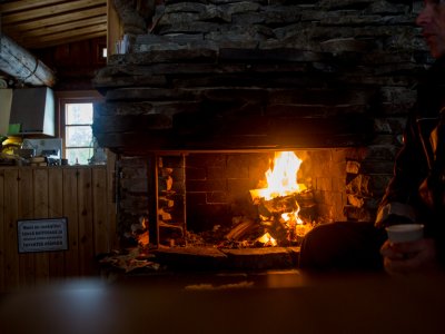 Warming fire in the kota