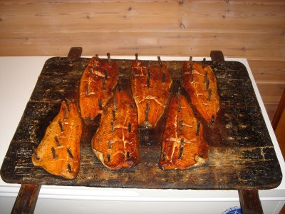 Il salmone sulla griglia