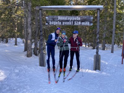 At the highest point