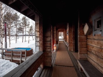 Aussensauna und Hot Tub