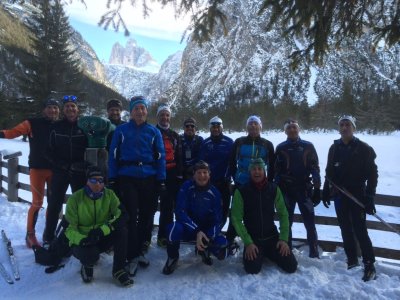 Group of Sandoz infront of Dreizinnen