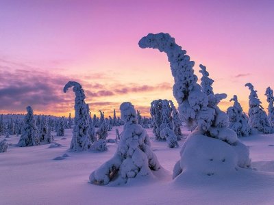 Finnland verscheit im Abendrot