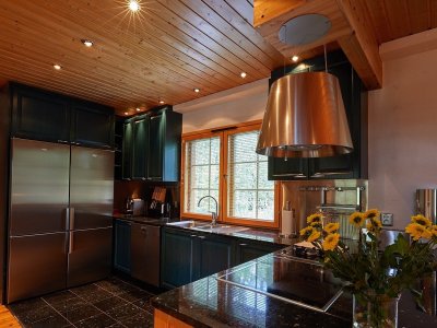 Wohnzimmer mit integrierter Küche