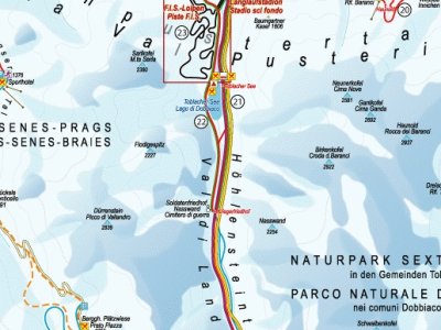 Trail plan of the region