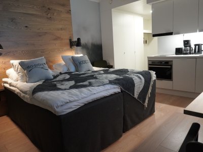 Chambre double avec petite cuisine