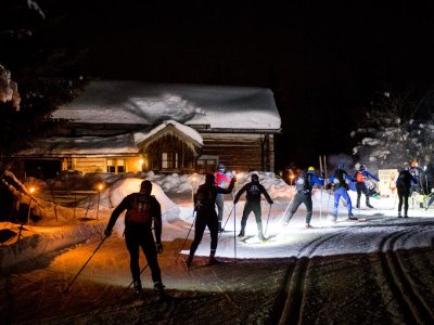 On the road in the dark