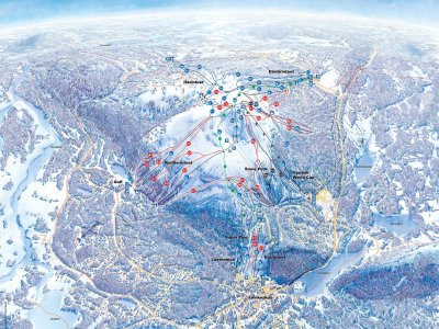 Pistenplan Skigebiet Levi