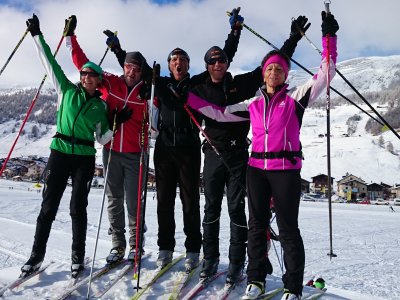 Langlaufunterricht in kleinen Gruppen