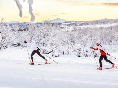 Für die klassische Technik wie auch für Skater gespurt