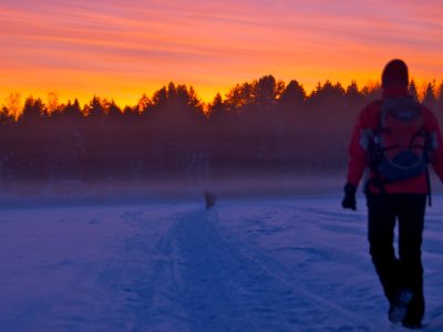 Feuriger Abendhimmel